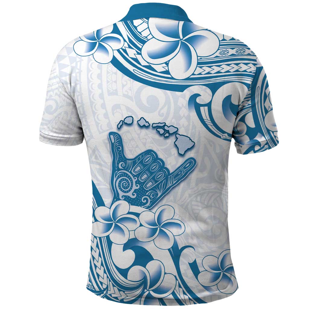 Aloha Hawaii Shaka Polo Shirt Hang Loose Blue Version DT05 - Polynesian Pride