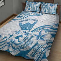 Aloha Hawaii Shaka Quilt Bed Set Hang Loose Blue Version - Polynesian Pride