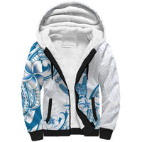 Aloha Hawaii Shaka Sherpa Hoodie Hang Loose Blue Version - Polynesian Pride