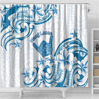 Aloha Hawaii Shaka Shower Curtain Hang Loose Blue Version - Polynesian Pride