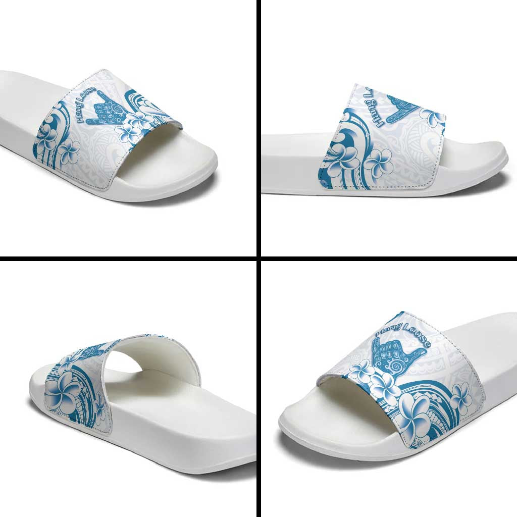 Aloha Hawaii Shaka Slide Sandals Hang Loose Blue Version - Polynesian Pride