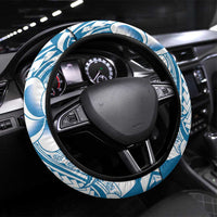 Aloha Hawaii Shaka Steering Wheel Cover Hang Loose Blue Version - Polynesian Pride