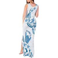 Aloha Hawaii Shaka Tank Maxi Dress Hang Loose Blue Version - Polynesian Pride