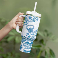 Aloha Hawaii Shaka Tumbler With Handle Hang Loose Blue Version - Polynesian Pride