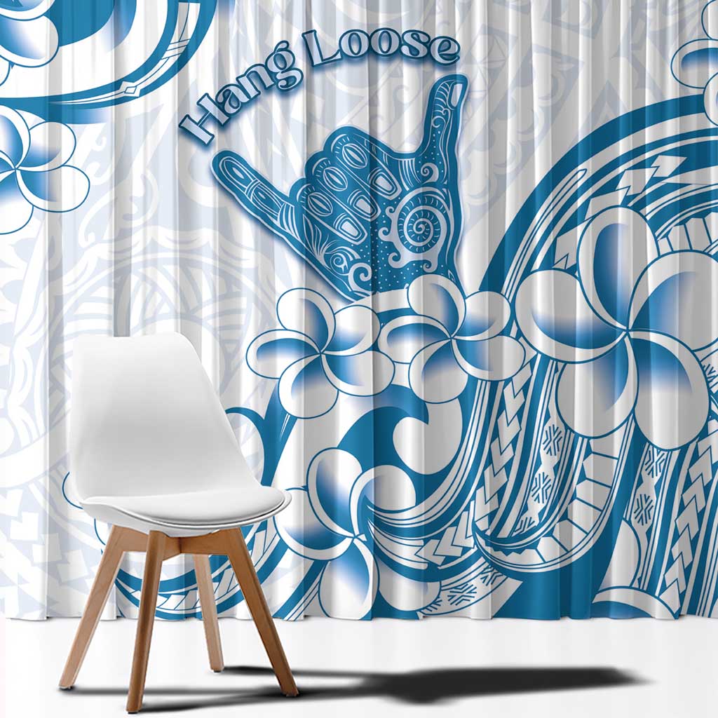 Aloha Hawaii Shaka Window Curtain Hang Loose Blue Version - Polynesian Pride