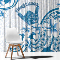 Aloha Hawaii Shaka Window Curtain Hang Loose Blue Version - Polynesian Pride