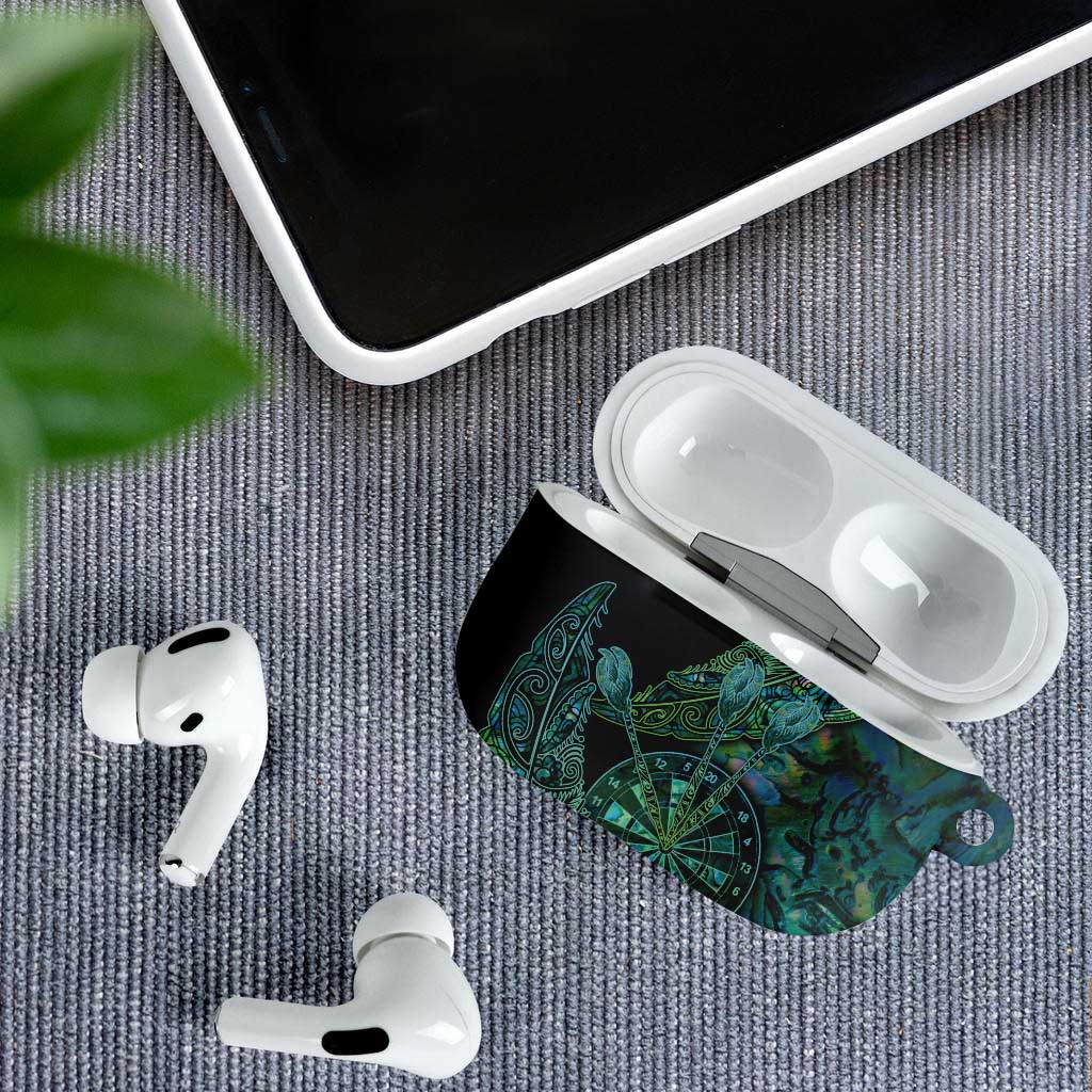 New Zealand Dart AirPods Case Maori Fern With Paua Shell - Polynesian Pride