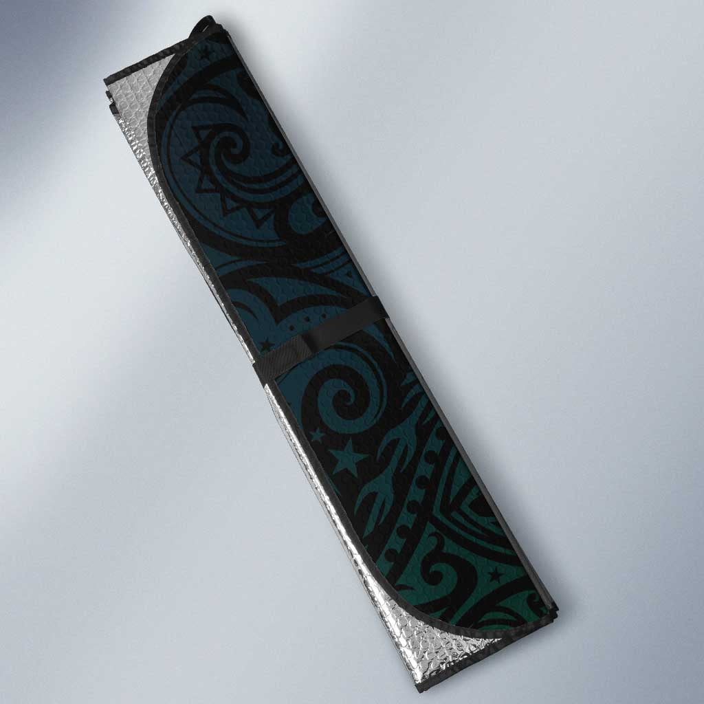 New Zealand Dart Auto Sun Shade Maori Fern With Paua Shell - Polynesian Pride