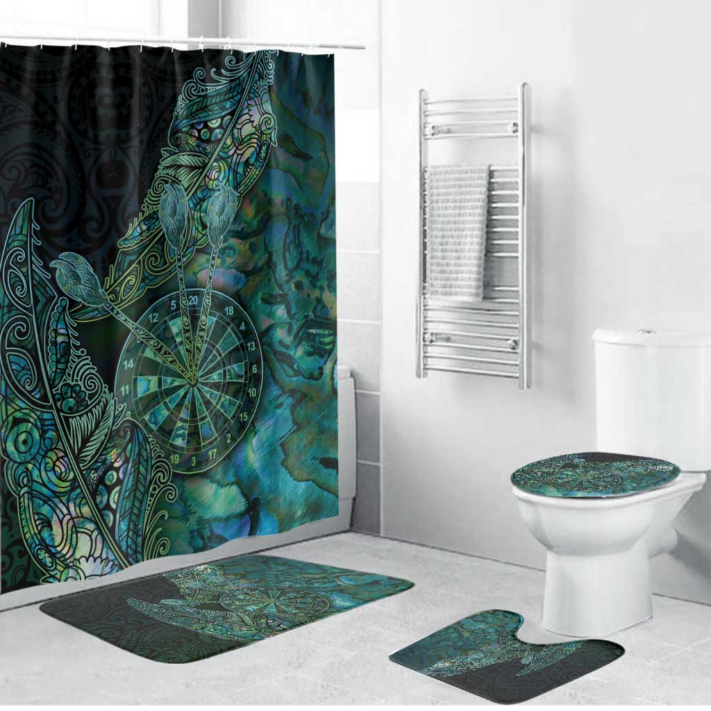 New Zealand Dart Bathroom Set Maori Fern With Paua Shell - Polynesian Pride