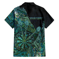 Personalised New Zealand Dart Family Matching Long Sleeve Bodycon Dress and Hawaiian Shirt Maori Fern With Paua Shell DT05 - Polynesian Pride