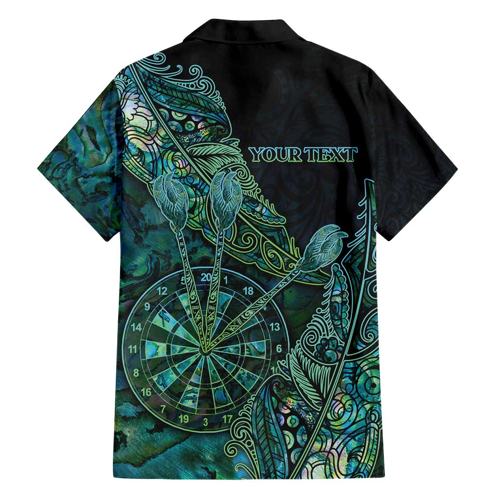 Personalised New Zealand Dart Family Matching Puletasi and Hawaiian Shirt Maori Fern With Paua Shell DT05 - Polynesian Pride