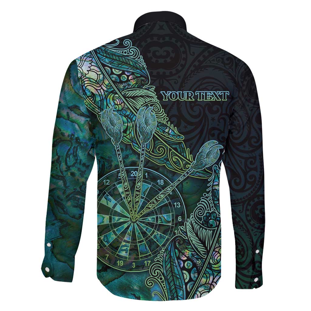 Personalised New Zealand Dart Family Matching Puletasi and Hawaiian Shirt Maori Fern With Paua Shell DT05 - Polynesian Pride