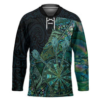 Personalised New Zealand Dart Hockey Jersey Maori Fern With Paua Shell - Polynesian Pride