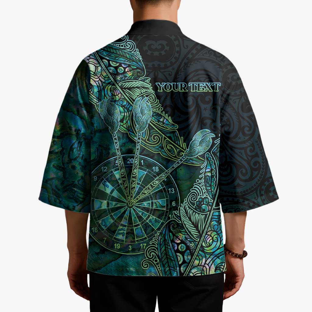 Personalised New Zealand Dart Kimono Maori Fern With Paua Shell - Polynesian Pride
