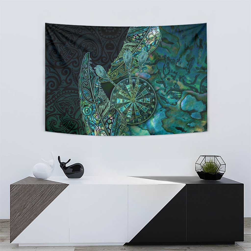 New Zealand Dart Tapestry Maori Fern With Paua Shell - Polynesian Pride