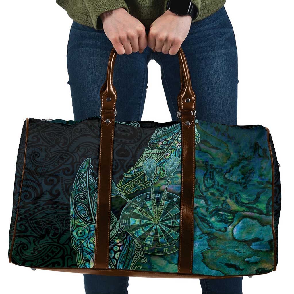 New Zealand Dart Travel Bag Maori Fern With Paua Shell - Polynesian Pride