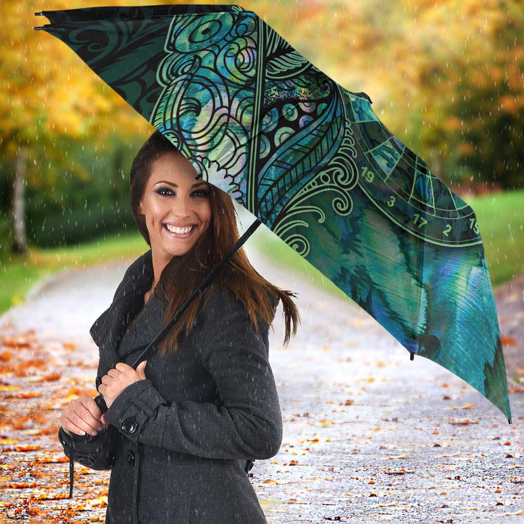New Zealand Dart Umbrella Maori Fern With Paua Shell DT05 - Polynesian Pride