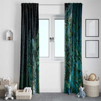 New Zealand Dart Window Curtain Maori Fern With Paua Shell - Polynesian Pride