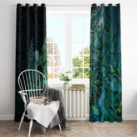 New Zealand Dart Window Curtain Maori Fern With Paua Shell - Polynesian Pride