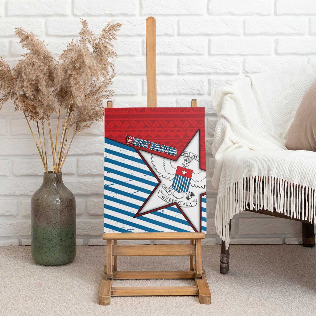 West Papua Morning Star Canvas Wall Art One People One Soul - Polynesian Pride