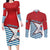 West Papua Morning Star Couples Matching Long Sleeve Bodycon Dress and Long Sleeve Button Shirt One People One Soul - Polynesian Pride