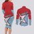 West Papua Morning Star Couples Matching Long Sleeve Bodycon Dress and Long Sleeve Button Shirt One People One Soul - Polynesian Pride