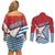 West Papua Morning Star Couples Matching Off Shoulder Short Dress and Long Sleeve Button Shirt One People One Soul - Polynesian Pride