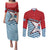 West Papua Morning Star Couples Matching Puletasi and Long Sleeve Button Shirt One People One Soul - Polynesian Pride