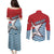 West Papua Morning Star Couples Matching Puletasi and Long Sleeve Button Shirt One People One Soul - Polynesian Pride