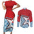 West Papua Morning Star Couples Matching Short Sleeve Bodycon Dress and Long Sleeve Button Shirt One People One Soul - Polynesian Pride