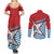 West Papua Morning Star Couples Matching Summer Maxi Dress and Long Sleeve Button Shirt One People One Soul - Polynesian Pride