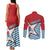 West Papua Morning Star Couples Matching Tank Maxi Dress and Long Sleeve Button Shirt One People One Soul - Polynesian Pride