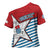 West Papua Morning Star Cross Shoulder Shirt One People One Soul - Polynesian Pride