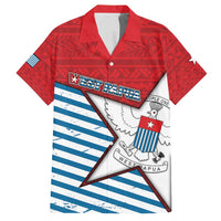 West Papua Morning Star Family Matching Long Sleeve Bodycon Dress and Hawaiian Shirt One People One Soul DT05 Dad's Shirt - Short Sleeve Red - Polynesian Pride