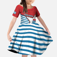 West Papua Morning Star Family Matching Mermaid Dress and Hawaiian Shirt One People One Soul DT05 Daughter's Dress Red - Polynesian Pride