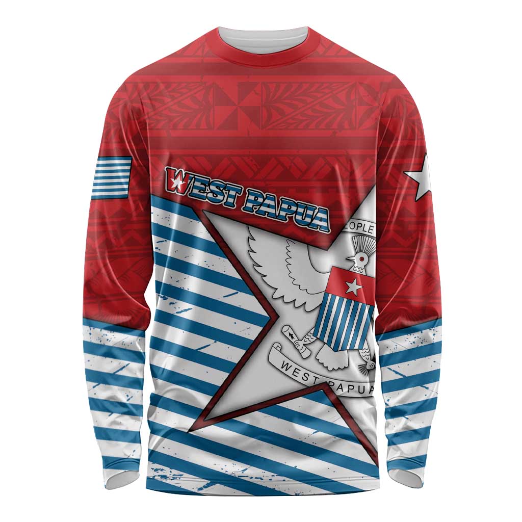 West Papua Morning Star Long Sleeve Shirt One People One Soul - Polynesian Pride