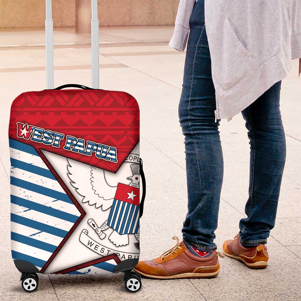 West Papua Morning Star Luggage Cover One People One Soul - Polynesian Pride