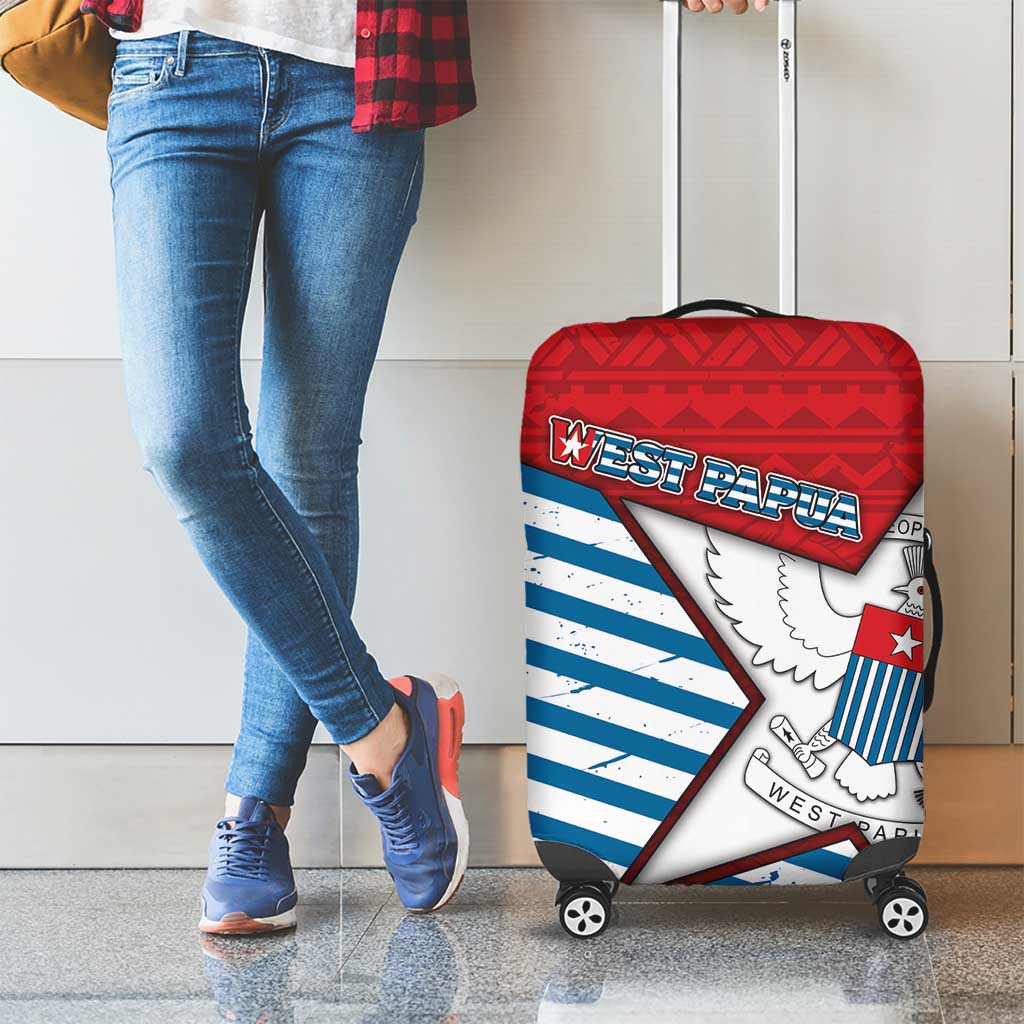 West Papua Morning Star Luggage Cover One People One Soul - Polynesian Pride