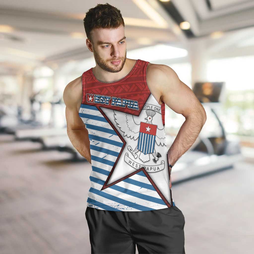 West Papua Morning Star Men Tank Top One People One Soul - Polynesian Pride