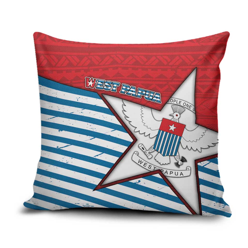 West Papua Morning Star Pillow Cover One People One Soul - Polynesian Pride