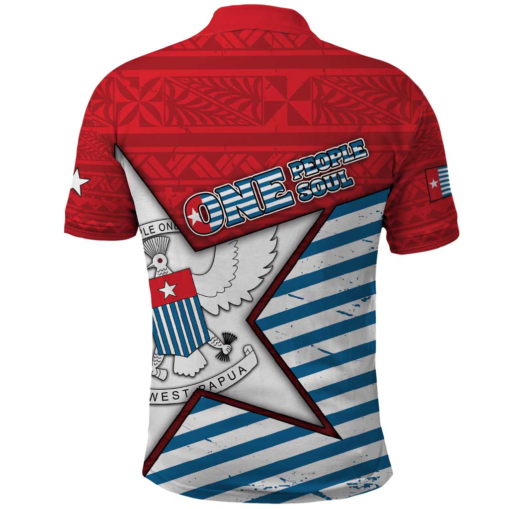 West Papua Morning Star Polo Shirt One People One Soul - Polynesian Pride