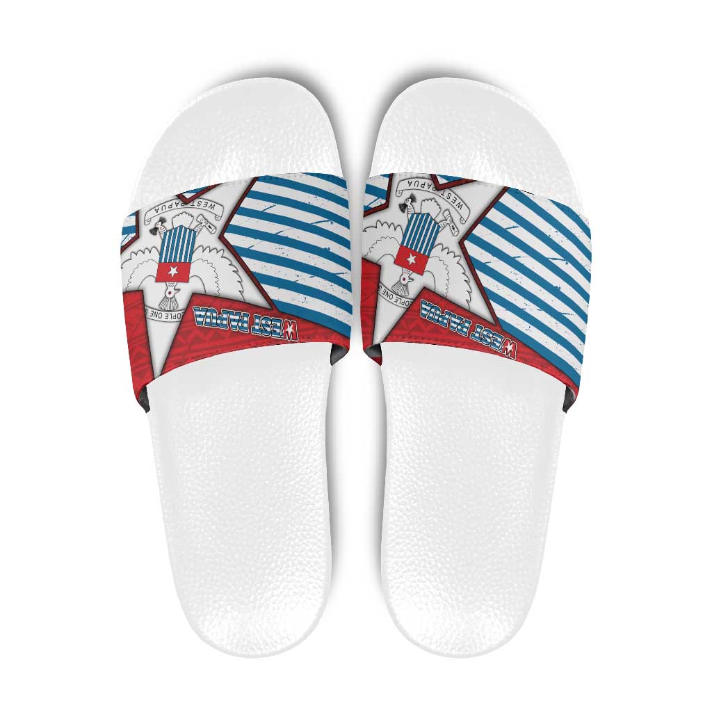 West Papua Morning Star Slide Sandals One People One Soul - Polynesian Pride