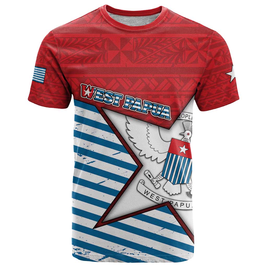West Papua Morning Star T Shirt One People One Soul - Polynesian Pride