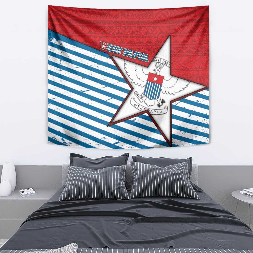 West Papua Morning Star Tapestry One People One Soul - Polynesian Pride