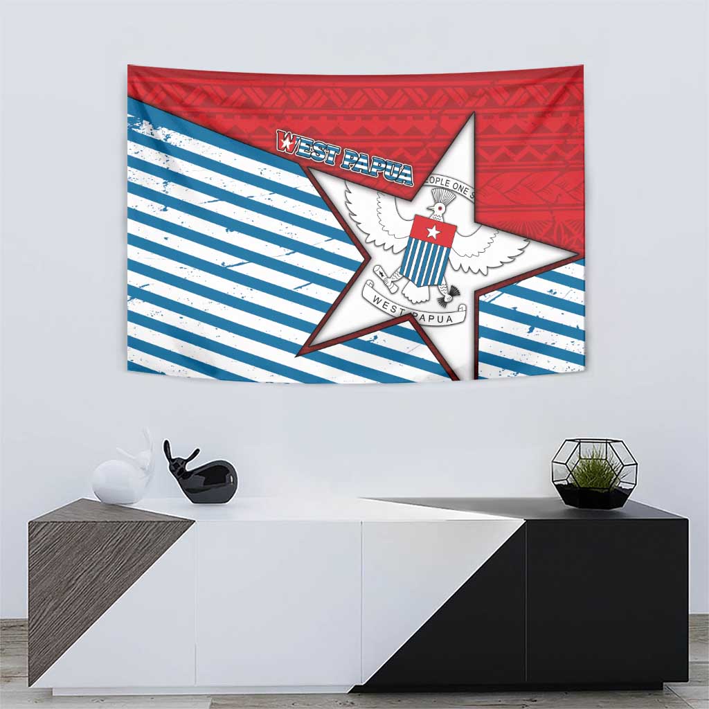 West Papua Morning Star Tapestry One People One Soul - Polynesian Pride