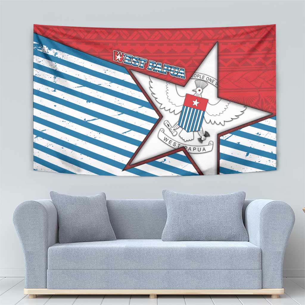 West Papua Morning Star Tapestry One People One Soul - Polynesian Pride