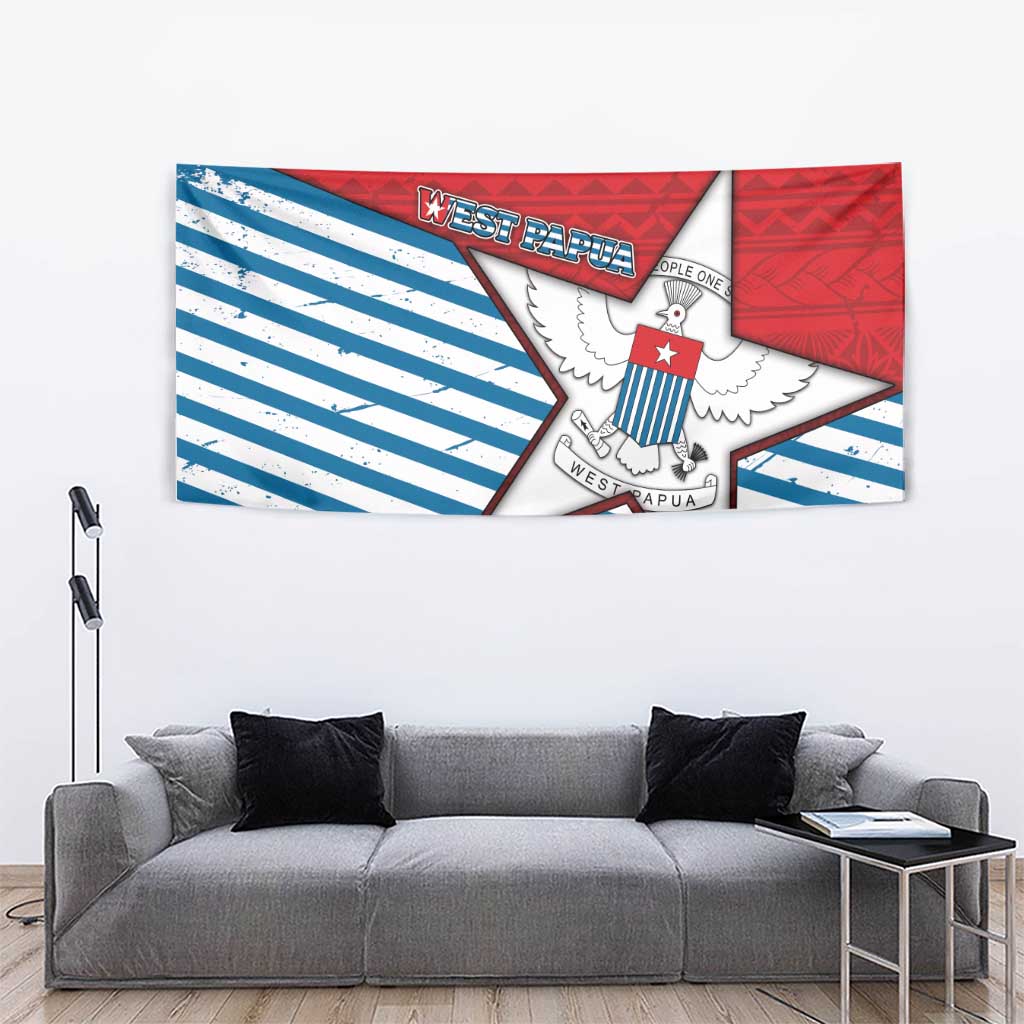 West Papua Morning Star Tapestry One People One Soul - Polynesian Pride