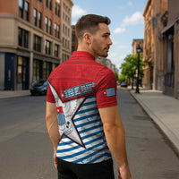 West Papua Morning Star Zipper Polo Shirt One People One Soul - Polynesian Pride