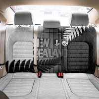 New Zealand Football Back Car Seat Cover Silver Fern Maori Pattern Monochrome