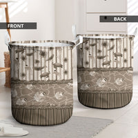Hawaii Christmas In July Laundry Basket Beige Mele Kalikimaka Sea Animals DT05 - Polynesian Pride